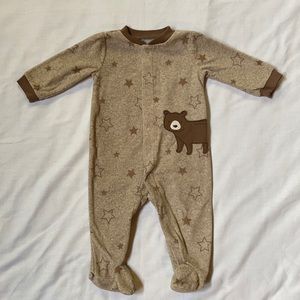 Bear and stars footie 3-6 months